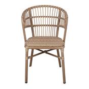 Lot 2 chaises d’extérieur style bistrot naturel