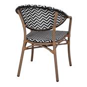 Lot 2 chaises d’extérieur style bistrot noir