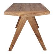 Table de salle à manger bois style méditerranéen 148cm