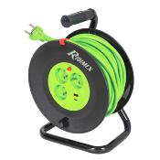 Enrouleur électrique 3200w 25m 3x1,5 3 prises 1 prise USB 1 prise USB-C