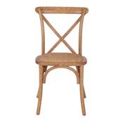 Lot 2 chaises bois style bistrot naturel