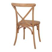 Lot 2 chaises bois style bistrot naturel