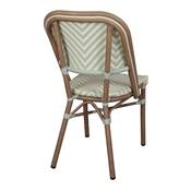 Lot 2 chaises d’extérieur style bistro bleu eau