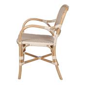 Lot 2 chaises rotin style bistro beige