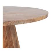 Table de salle à manger bois style japandi 110cm