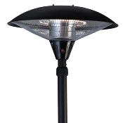 Parasol chauffant électrique noir 900 à 2100 watts