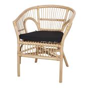 Lot 2 chaises rotin naturel style bistrot naturel