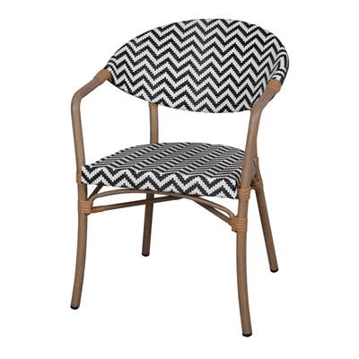 Lot 2 chaises d’extérieur style bistrot noir