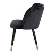 Lot 2 chaises tapissées style contemporain noir