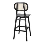 Lot 2 Tabourets hauts bois style bistrot noir