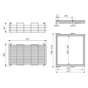 Kit panier métallique pour armoire dressing Moka