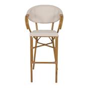 Lot 2 Tabourets hauts style bistrot beige