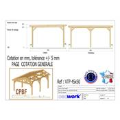 Abri, carport Toit Plat, Bois DOUGLAS Français