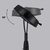 Parasol chauffant électrique style rétro orientable noir 900 watts