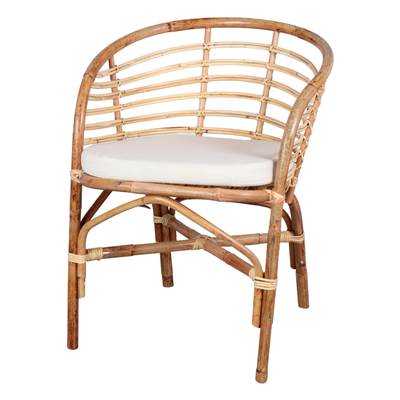 Lot 2 chaises rotin style nordique naturel