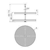 Plateaux tournants Shelvo pour meuble d'angle cuisine 710mm