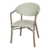 Lot 2 chaises d’extérieur style bistrot bleu eau