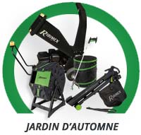 Votre jardin en automne 15% sur les broyeurs, aspirateur souffleur de jardin, sacs à déchets verts, composteurs, gants de protection..