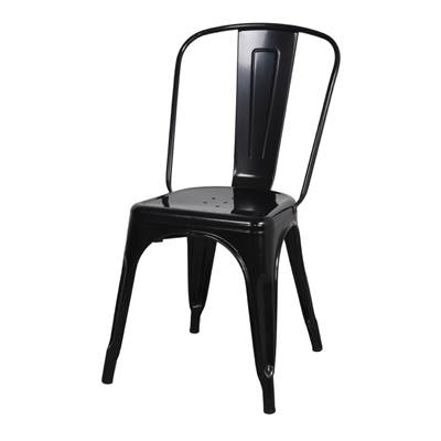 Lot 2 chaises métal style industriel noir