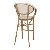 Lot 2 Tabourets hauts style bistrot beige