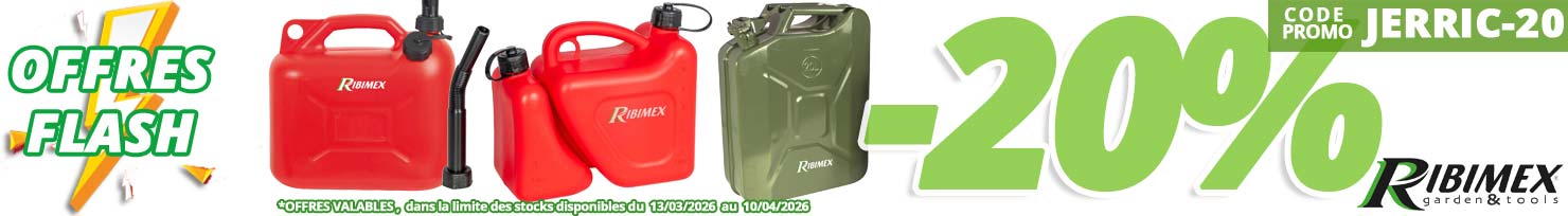 -20% sur votre Jerrycan ou bidon carburant chez Bricommerce en offre flash !
