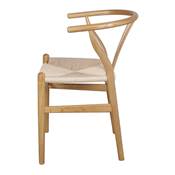 Lot 2 chaises bois style nordique naturel