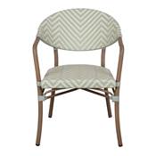 Lot 2 chaises d’extérieur style bistrot bleu eau