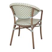 Lot 2 chaises d’extérieur style bistrot bleu eau