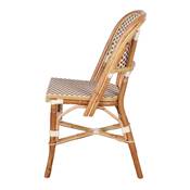 Lot 2 chaises rotin style bistrot beige