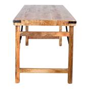 Table style vintage bois tropical effet ancien 168cm