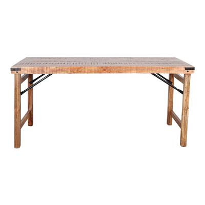 Table style vintage bois tropical effet ancien 168cm