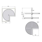 Jeux de plateaux tournants Shelvo 3/4