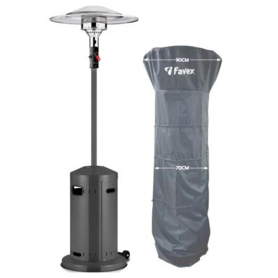 Parasol chauffant à gaz pied cache bouteille anthracite 12m2 59 h