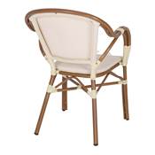 Lot 2 chaises d’extérieur style bistrot beige