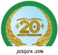 20 ans ça se fête, -15, -20 et -25% sur nos sélections, treuil, mètre ruban, pompe vide cave, coupe branche dévidoir d'arrosage, rallonge électrique, tarière, niveau à bulles Joyeux Anniversaire !