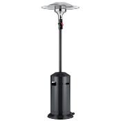 Parasol chauffant à gaz pied cache bouteille noir 12m2 59 h